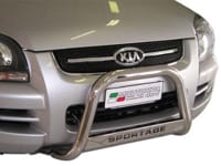 Nerezový přední ochranný rám Kia Sportage II, 63mm -- rok výroby 2004-2008 Nerezový přední ochranný rám Kia Sportage II, 63mm -- rok výroby 2004-2008