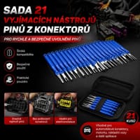 Sada 21 vyj�mac�ch n�stroj� pin� z konektor�