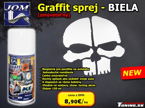 graffiti sprej na auto farba biela