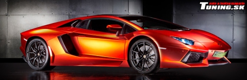 lamborghini aventador matn� oran�ov� �erven� wrap autof�lia chr�m efekt styling tuning print tech