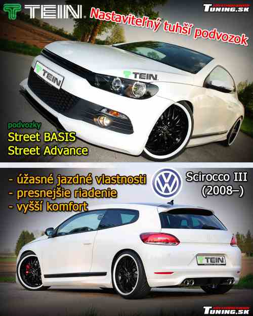 nastavite�n� �portov� podvozok podvozky podvozkov� diely pru�iny tein volkswagen vw scirocco III