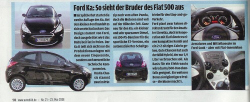 Ford Ka už se rýsuje