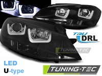 Pedn svtla, lampy VW Volkswagen Golf VII, 2012-, U-type LED, ern black 