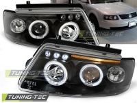 Přední světla Volkswagen Passat B5 3B, 1996-2000, Angel Eyes, černé black 2 Přední světla Volkswagen Passat B5 3B, 1996-2000, Angel Eyes, černé black 2