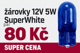Autostyle žárovka 12V 5W patice T10 -- barva osvětlení - bílá