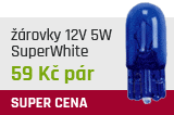 Autostyle žárovka 12V 5W patice T10 -- barva osvětlení - bílá